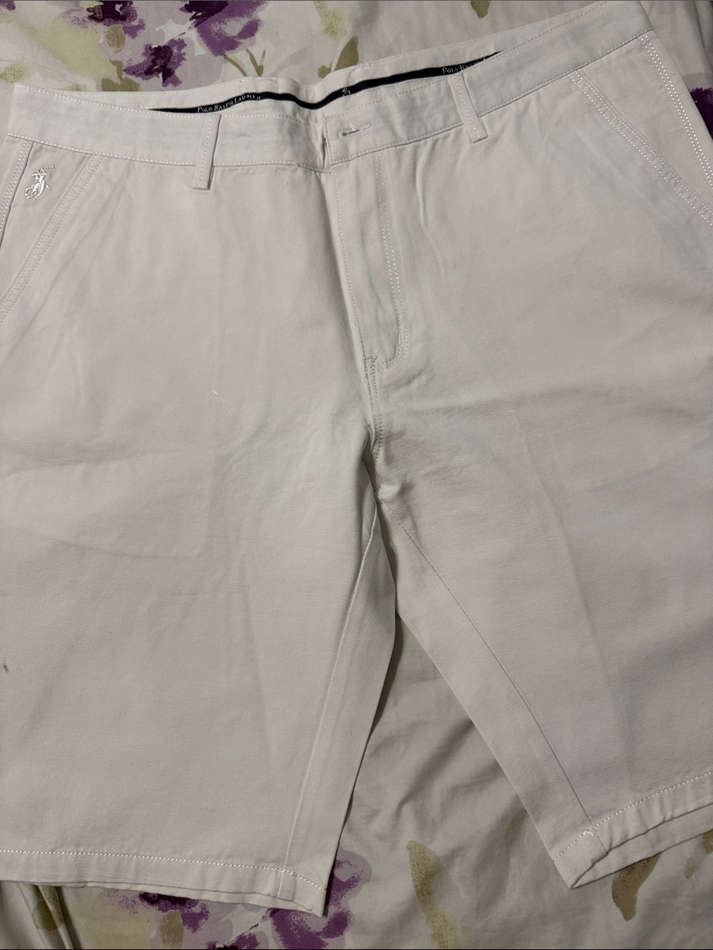 Polo by Ralph Lauren White Flat-Front Men's Shorts white